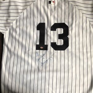 Yankee jersey signed by a rod